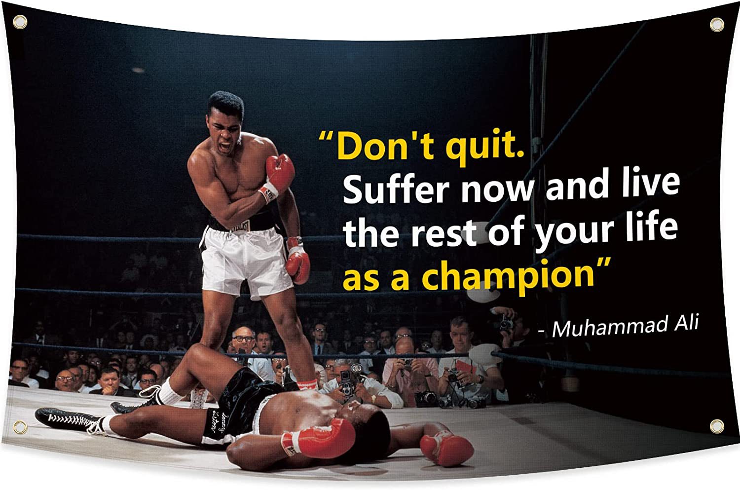 跨境货源dont quit ali boxing 拳王阿里 flag 90*150cm 数码印