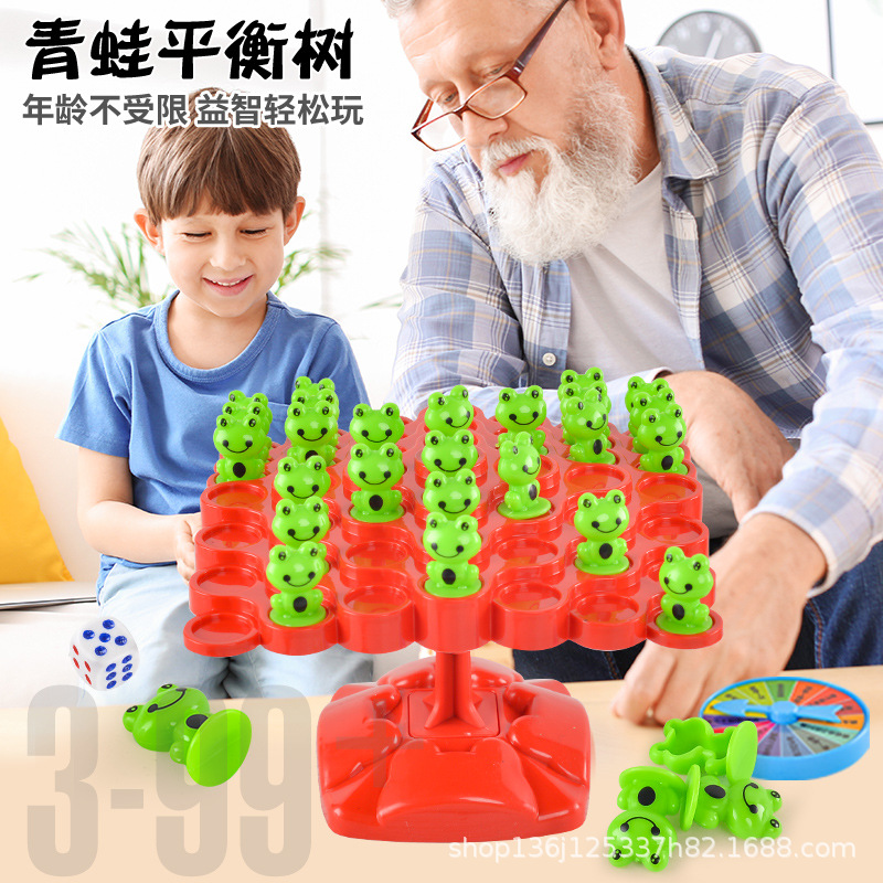 Frog Balance Tree Foreign Trade Topta Parent-Child Interaction Intelligence Jenga Cross-Border Desktop Game Children's Toys