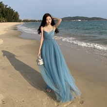 2023夏季新款甜美连衣裙海边度假海南三亚马尔代夫巴厘岛沙滩裙