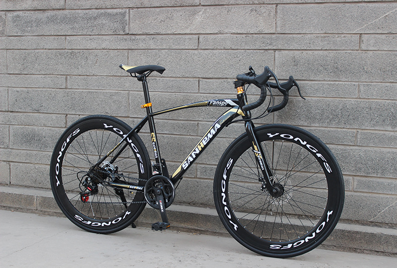 公路赛自行车26寸双碟刹bike男女700c高刀羊角把跑车出口可订logo