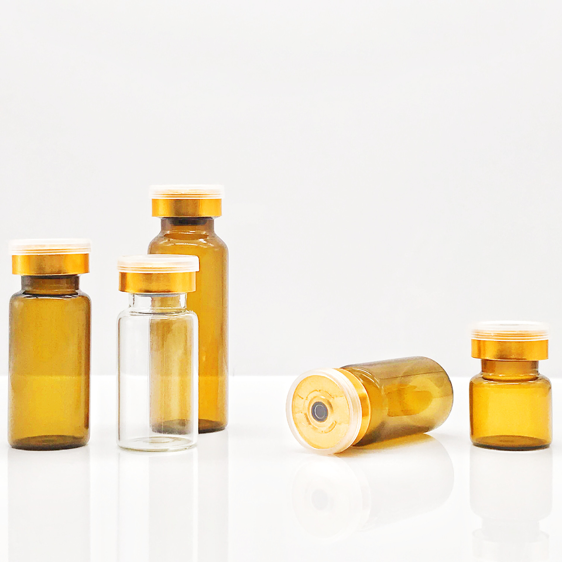 现货5ml茶色西林瓶 棕色冻干粉瓶 卡口原液瓶 10ml透明玻璃安瓶