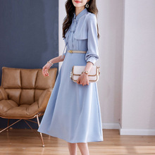 新中式连衣裙女长袖2023春季新款设计感时尚气质收腰显瘦别致裙子