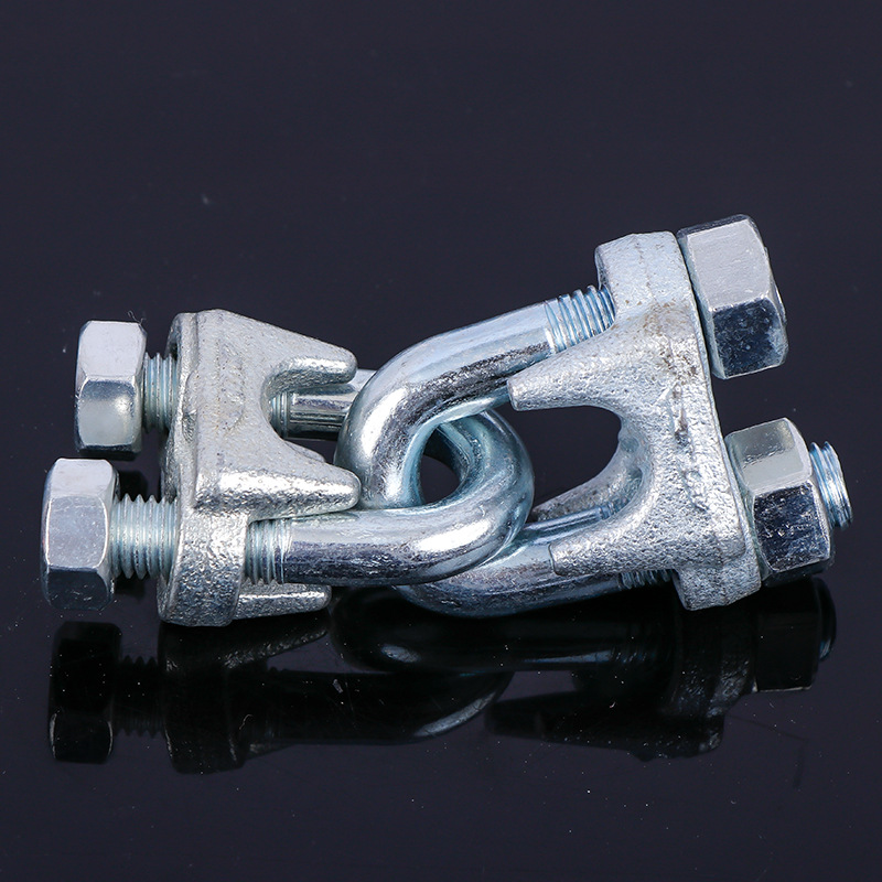 轻型钢丝绳卡头批发 钢丝绳绳卡夹镀锌卡扣 五金索具钢丝绳锁扣