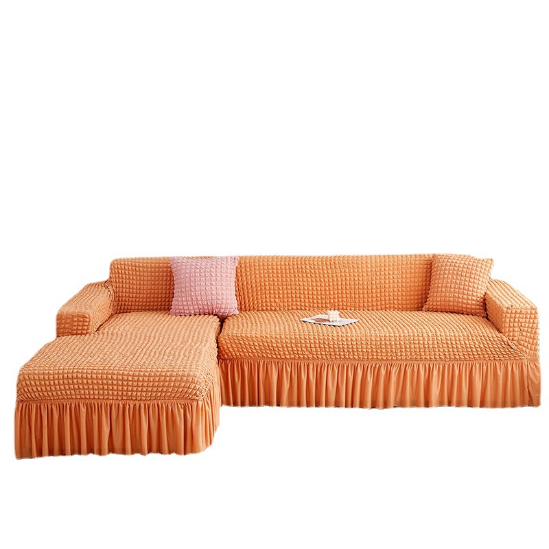 [Elxi] Bubble Grid Sofa Cover Combination Sofa Amazon Cross-Border High Elasticity L-Type Sofa Slipcover Wholesale