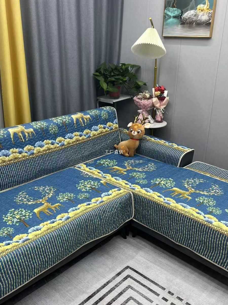 新款四季通用防滑沙发垫一套四片-阿里巴巴