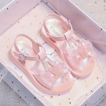 女童凉鞋2024新款夏季公主鞋中大童软底韩版小女孩洋气凉鞋儿童鞋
