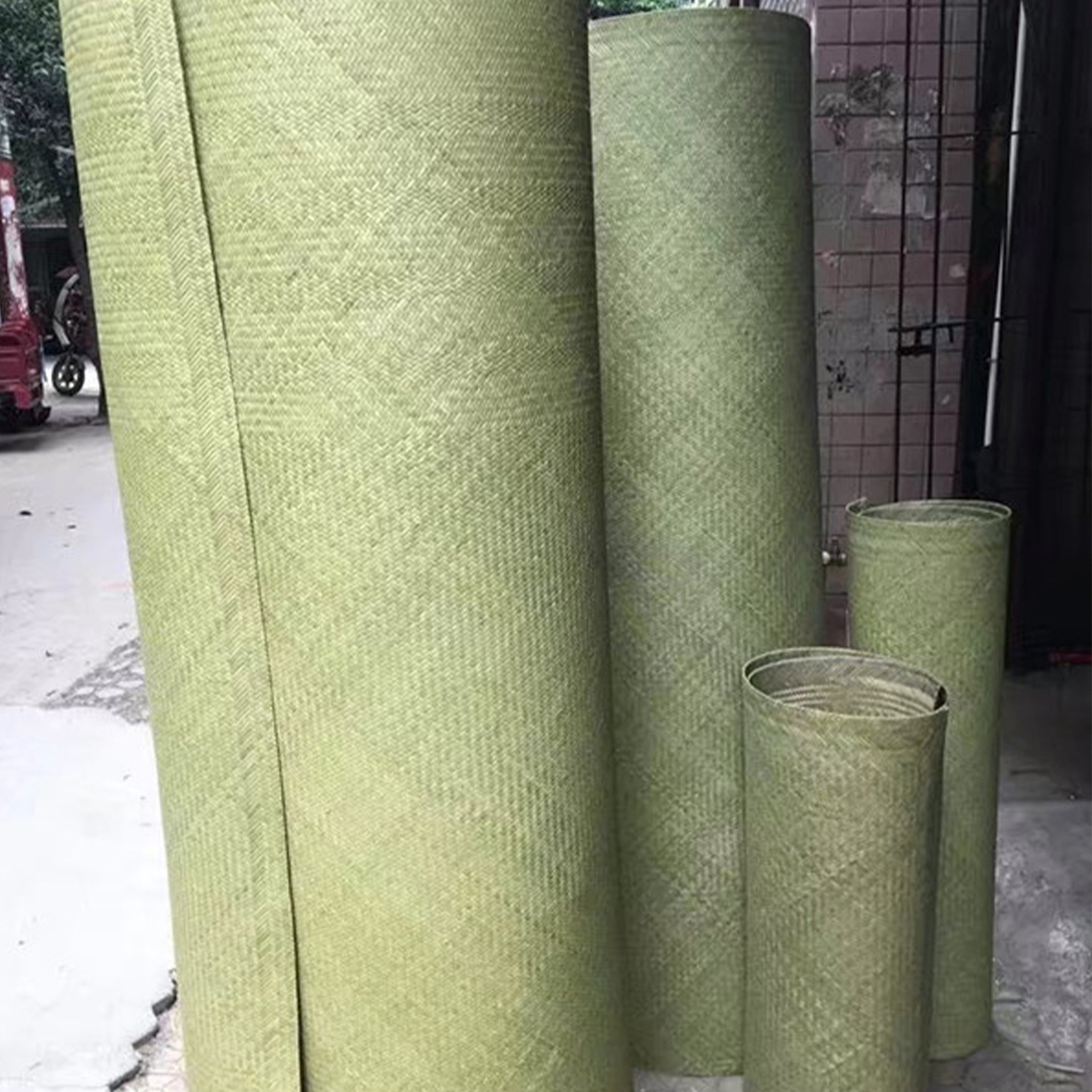 厂家批发竹凉席手工竹篾席水竹慈竹青篾竹席竹条席人字竹席-阿里巴巴