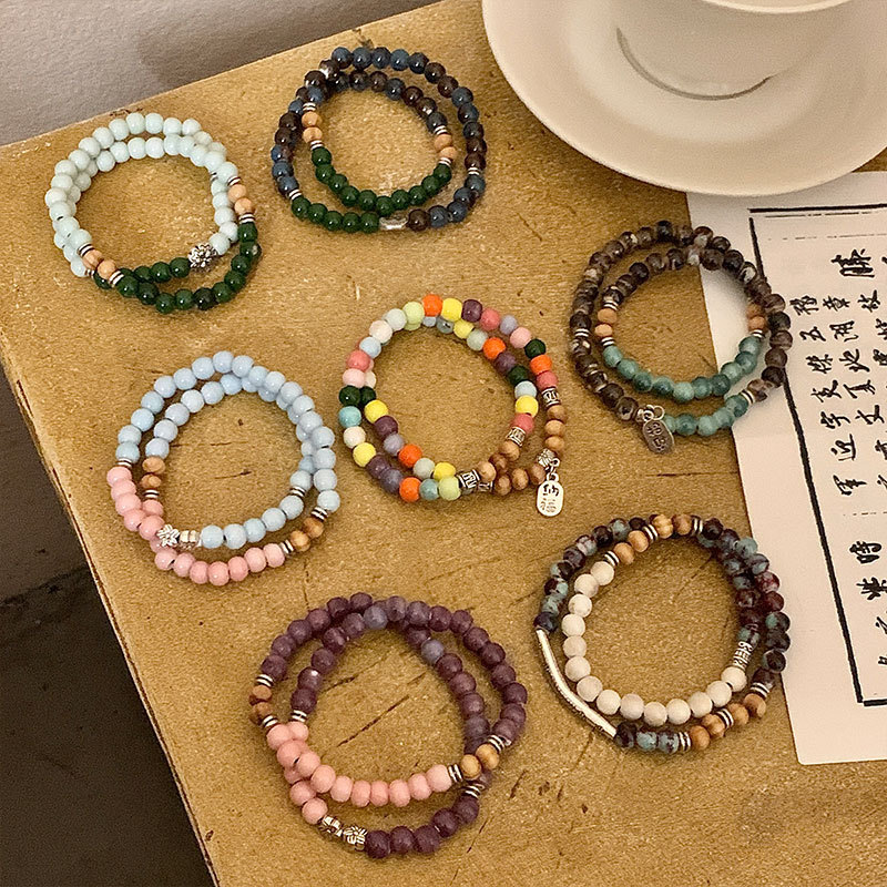 景德镇陶瓷手链女小众复古新中式民族风串珠手串百搭高级感手饰品