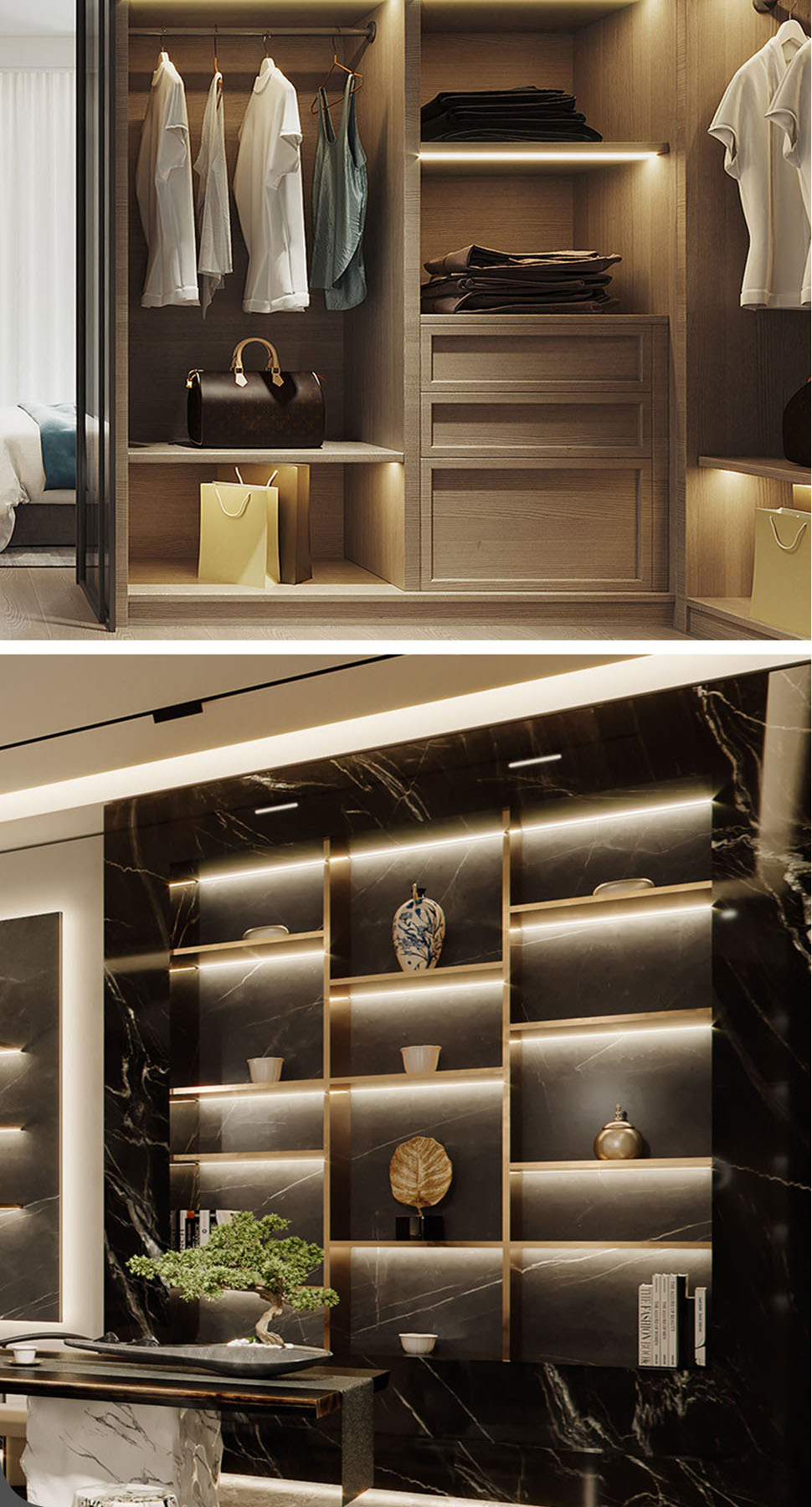 开槽10×10嵌入式线条灯明装橱柜灯led灯条感应灯柜子酒柜衣柜灯