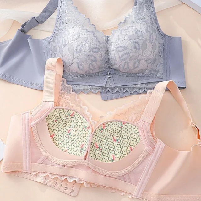 生姜2306#生姜温变中厚b杯34-40 文胸聚拢集中四排扣内衣尾货批发