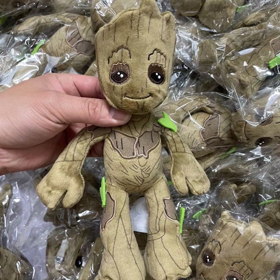 原d尾货漫威银河护卫队格鲁特小树人男生玩的玩具毛绒布偶摆件