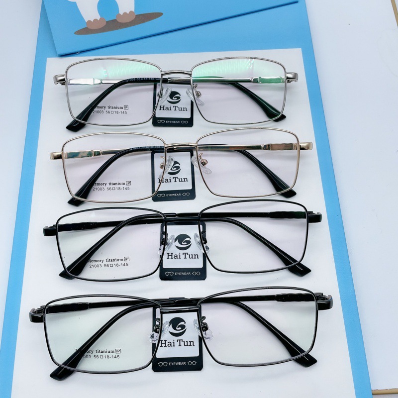 金男款宽腿记忆钛纯钛半框商务近视眼镜框眼镜架批发支持一件代发