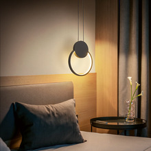 卧室床头吊灯轻奢现代简约网红长线氛围灯个性创意单头极简小吊灯