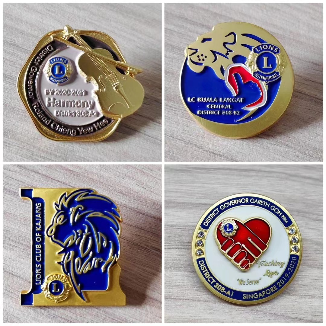 金属徽章狮子字会活动纪念勋章校徽胸牌珐琅烤漆胸章-阿里巴巴