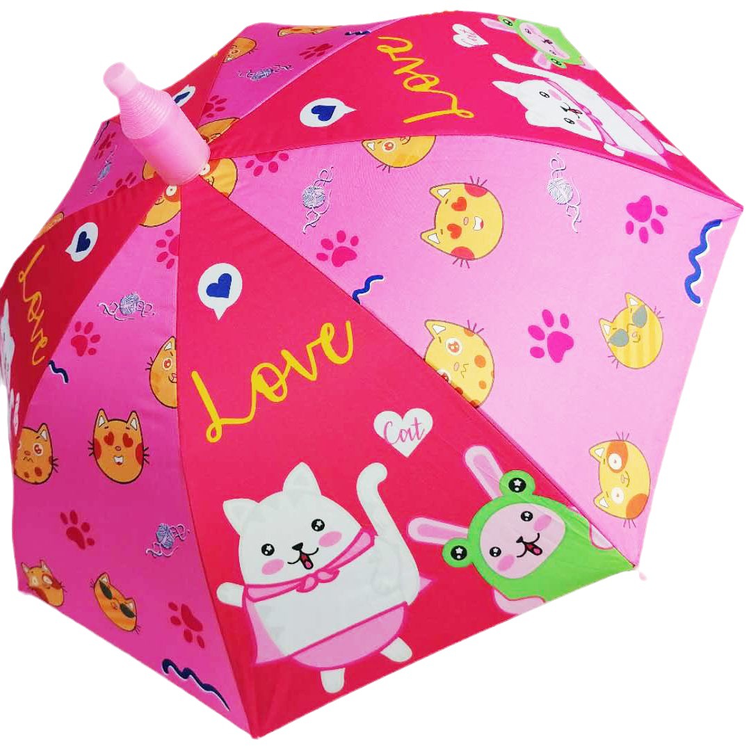 Children's Umbrella Vinyl Sun Protective Boys and Girls Children Student Super Light Cute Dinosaur Automatic Anti-Pinching Umbrella Foreign Trade Umbrella