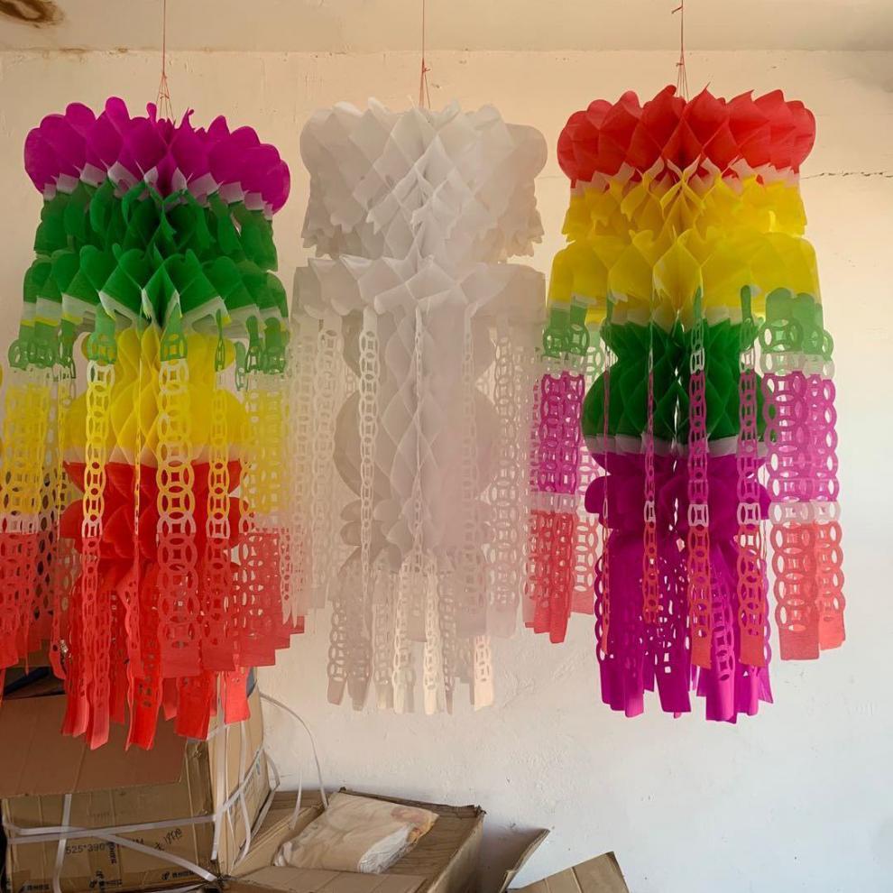 纸扎清明节灯笼祭祀殡葬用品拷贝纸环保纸灯笼厂家直销一件代发热