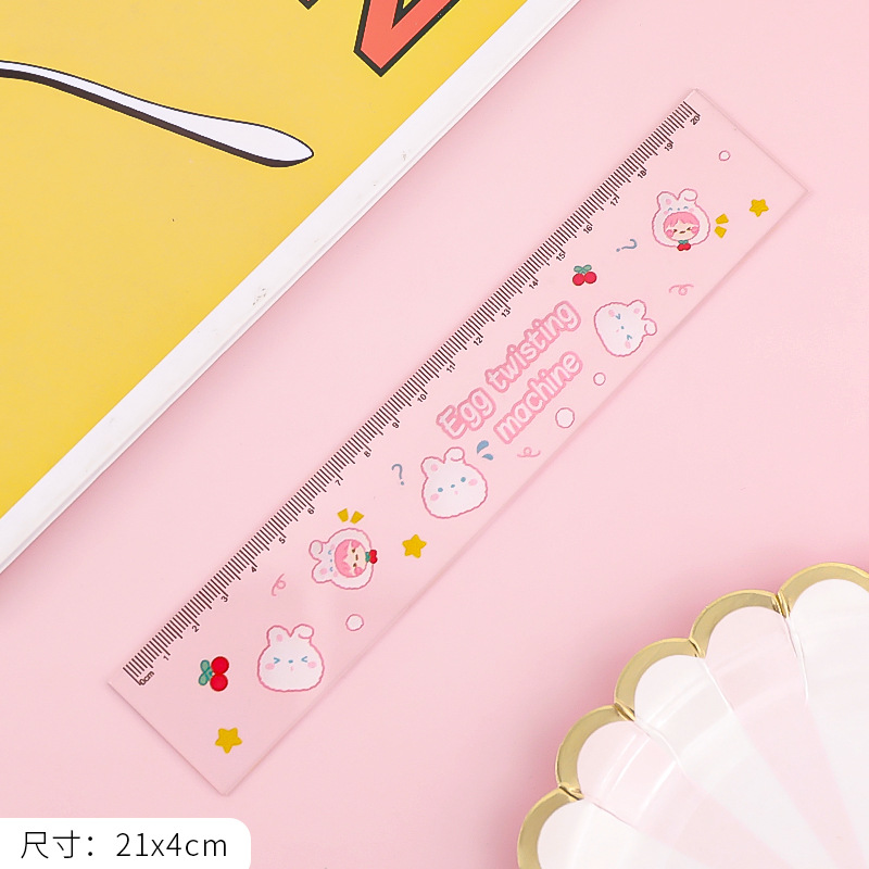 Luhao Direct Sales Cartoon Acrylic Ruler Student Office Table Ruler Painting Drawing Measuring Ruler