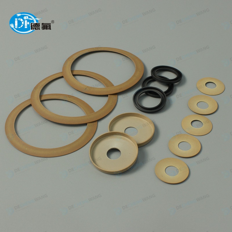 德氟 定制无油空压机皮碗 特氟龙活塞环 ptfe气封 四氟气缸密封圈