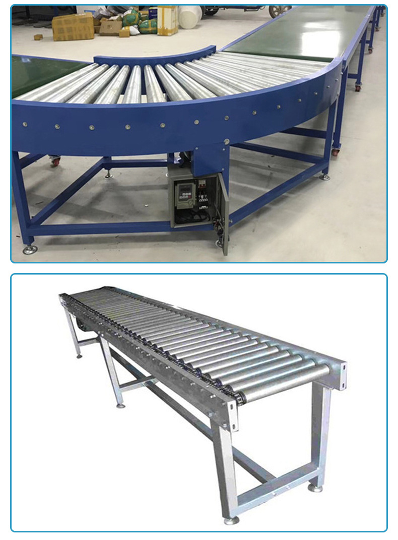 厂家定制动力滚筒生产流水线自动辊筒输送线小型传送带卸货输送机