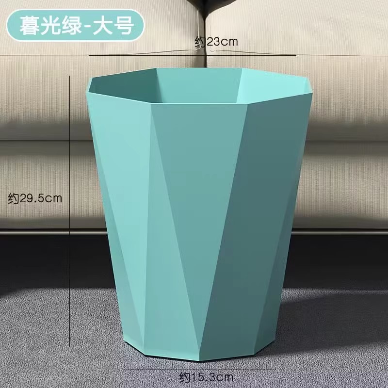 Nordic Creative Simple Diamond Household Trash Can Uncovered Kitchen Living Room Office Hotel Large Wastebasket Wholesale