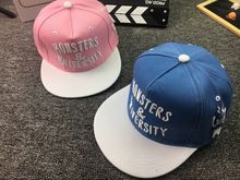 韩版新款糖果色刺绣MONS帽子嘻哈帽棒球帽休闲遮阳运动鸭舌帽情侣