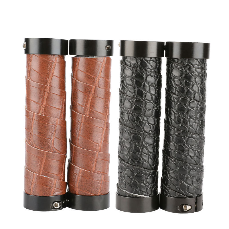 跨境新款eva减震pu人造革锁死骑行装备配件山地自行车握把套