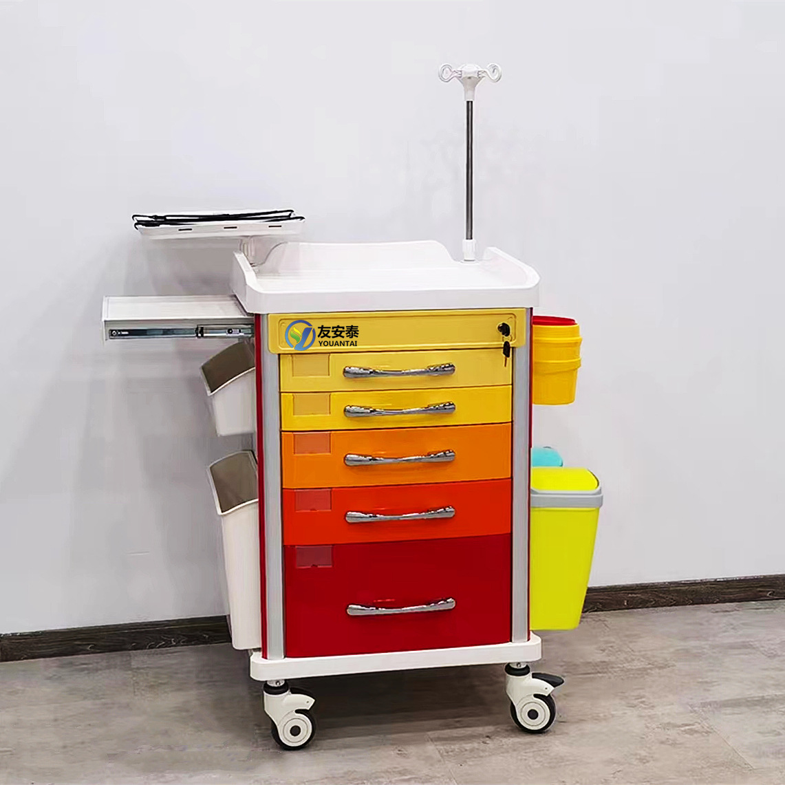 新款abs抢救车输液车医院药品急救车多功能仪器车新款彩钢抢救车