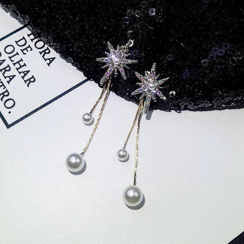 925 Silver Needle Tassel Mid-Ancient Earrings 2023 Summer Ins Simple Earrings Factory Wholesale Meow Ornament