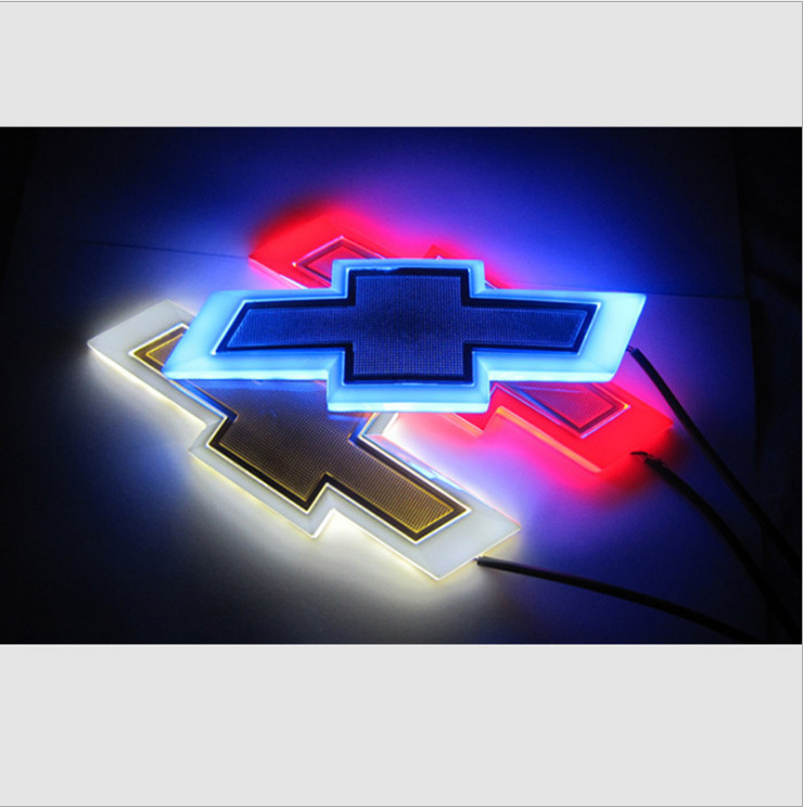 4d车标灯适用雪佛兰发光标chevrolet汽车标灯后标冷光发光车标灯