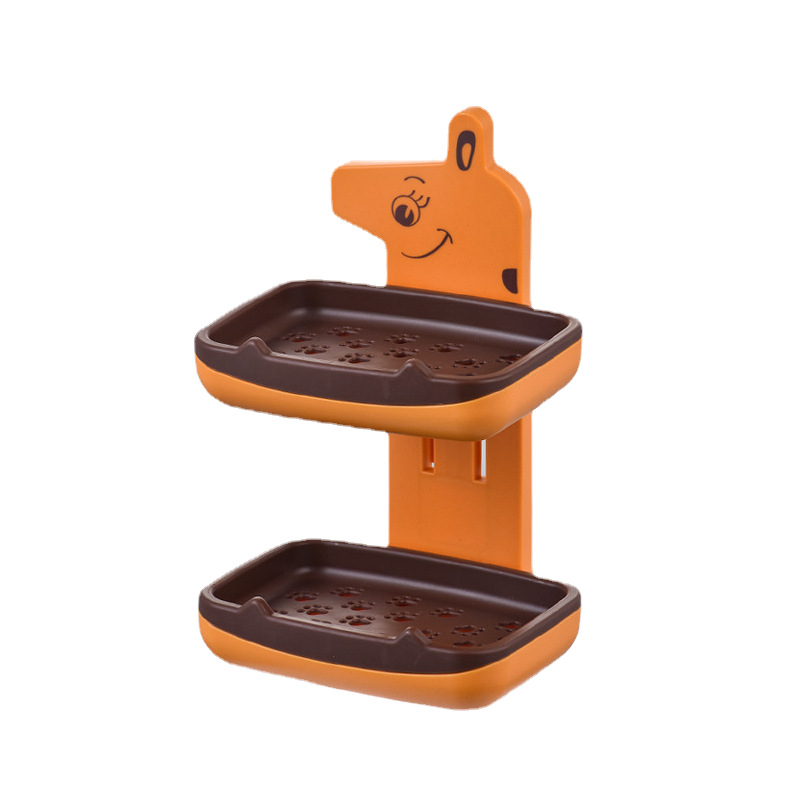 Deer Soap Box Soap Dish Cute Punch-Free Wall-Mounted Suction Cup Home Bathroom Bathroom Draining Rack