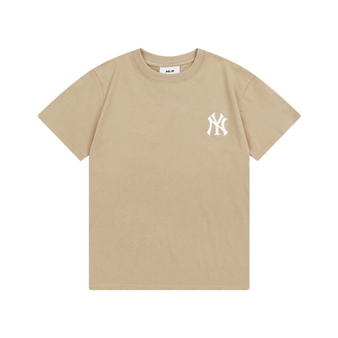 跨境23年新款韩国mlb春夏短袖ny大logo刺绣印花纯棉情侣t恤-阿里巴巴