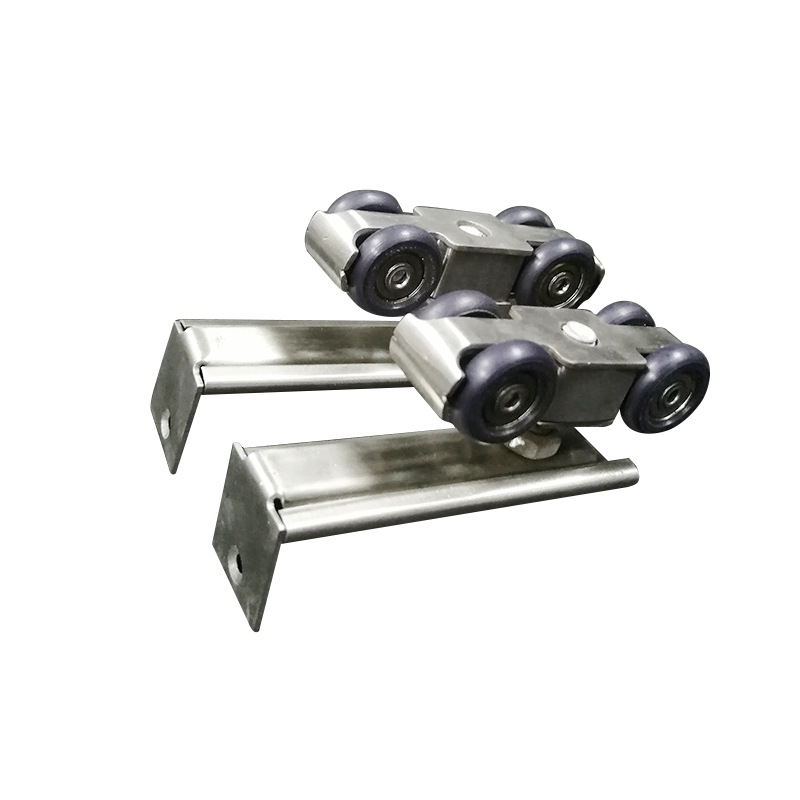 不锈钢木门吊轮 2021年新款塑钢门滑轮 4轮双向缓冲移门轮配件