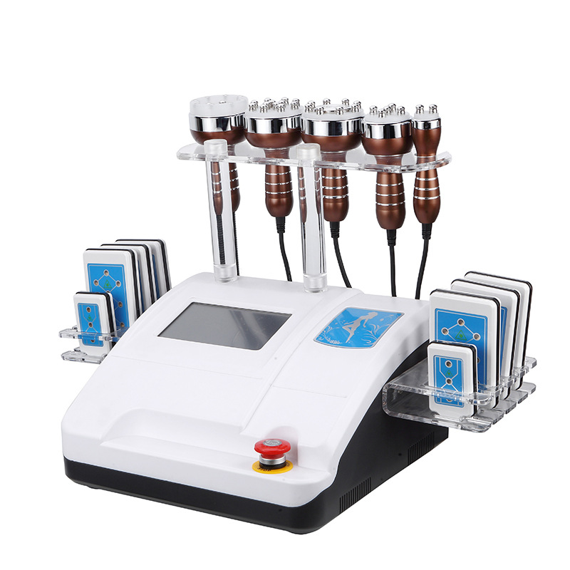 跨境暴款多语言台式六合一40k爆脂仪负压超声波空化脂肪仪rf射频