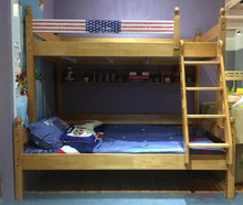 N6RS批发子母床通用书架全实木置物架定 做上下铺双层床儿童床壁