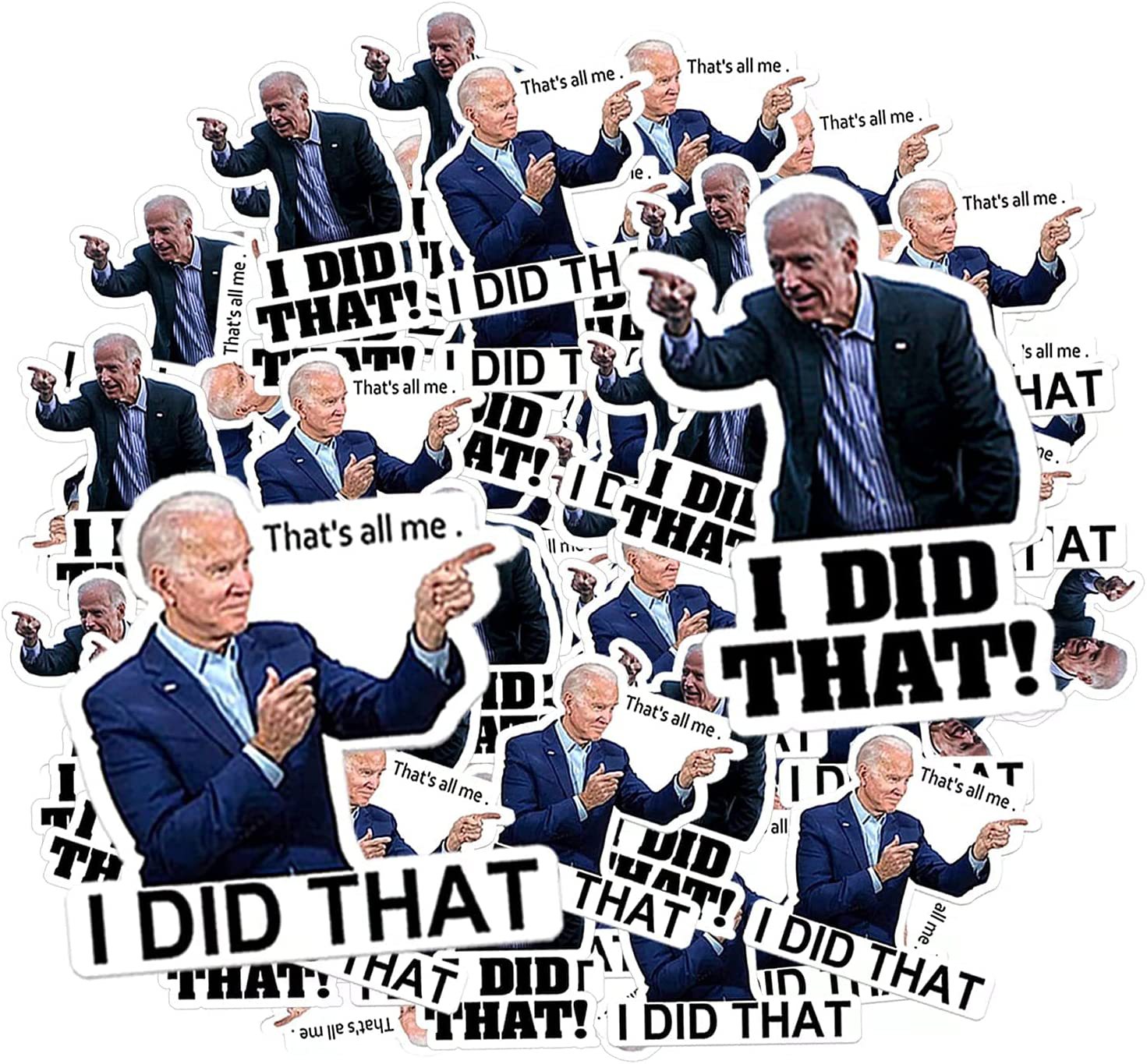 100张biden i did that贴纸lets go brandon拜登 竞选恶搞贴纸