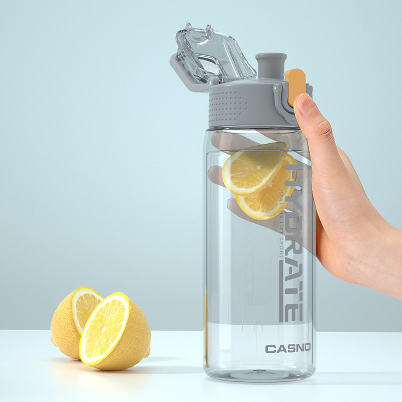 卡西诺塑料水杯女大容量夏季儿童简约便携防摔随手杯男运动杯子