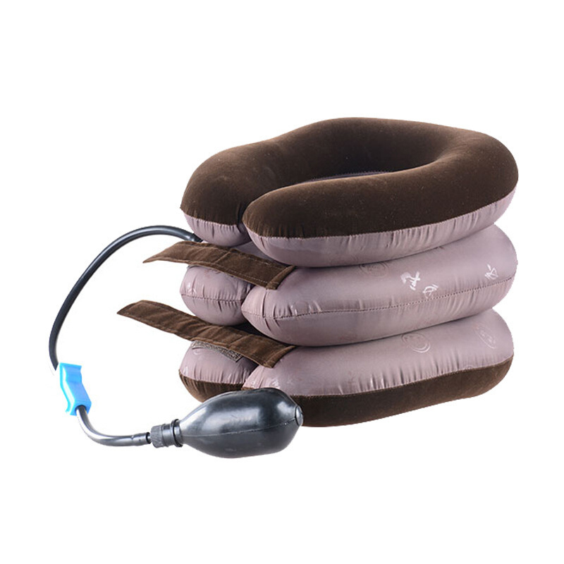 Cross-Border Cervical Traction Instrument Inflatable Cervical Spine Tensioner Three-Layer Full Velvet Thickened Liner Inflatable Neck Support