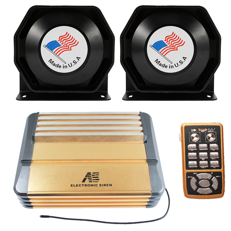 源头工厂:市政车载警笛警报器400w汽车喊话器高音喇叭s8m-mp3