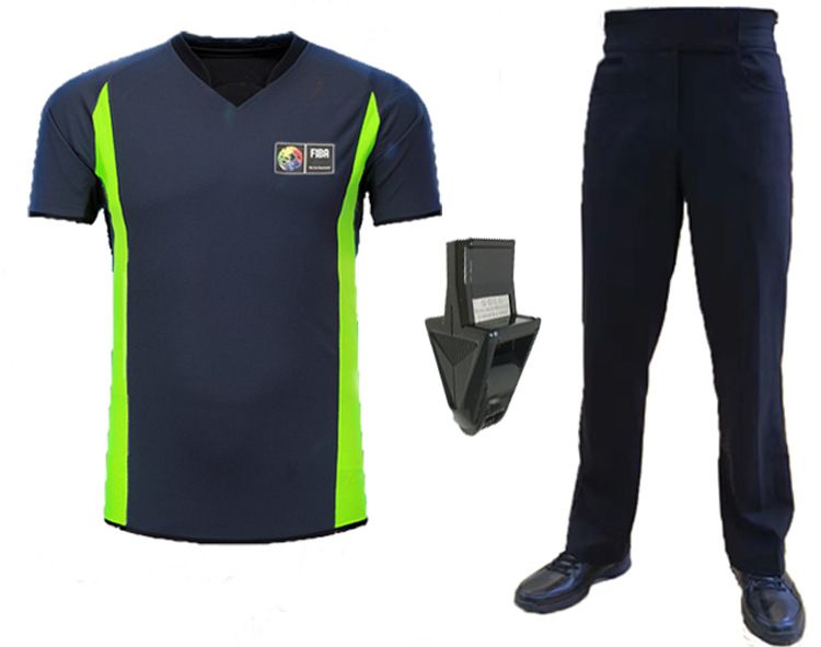 赛季世锦赛新款 灰绿篮球裁判服套装 上衣 裤子 送口哨