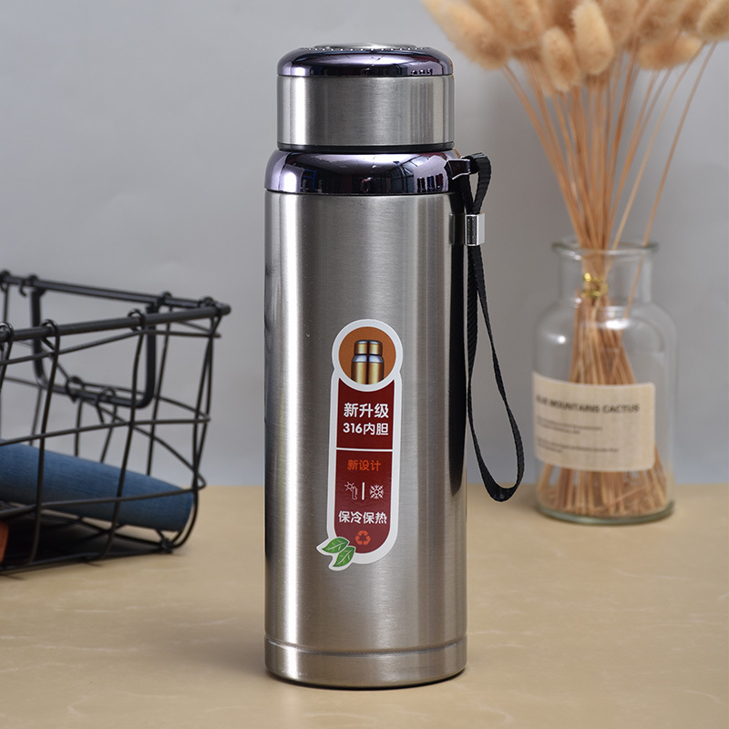 Large Capacity Star Pot 316 Stainless Steel Thermos Cup Home Office Outdoor High-End Sports Kettle Wholesale Logo