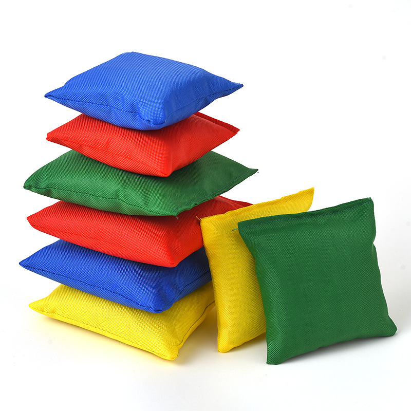 彩色牛津布儿童丢沙包 100克 150克 250克彩色小沙包 幼儿园沙包