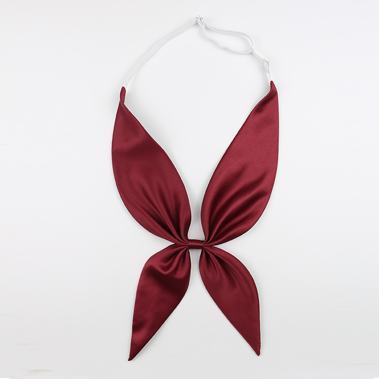 女士金鱼结兔耳领结水手制服三角巾jk衬衫纯色日系学院风免打结
