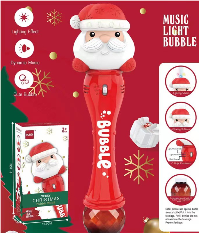 Summer Children's Santa Claus Bubble Machine Magic Bubble Wand Toy Electric Toy