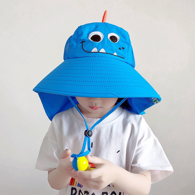 Children's Sun Hat Baby Sunhat Beach Hat Uv Protection Summer Thin Breathable Big Brim Bucket Hat