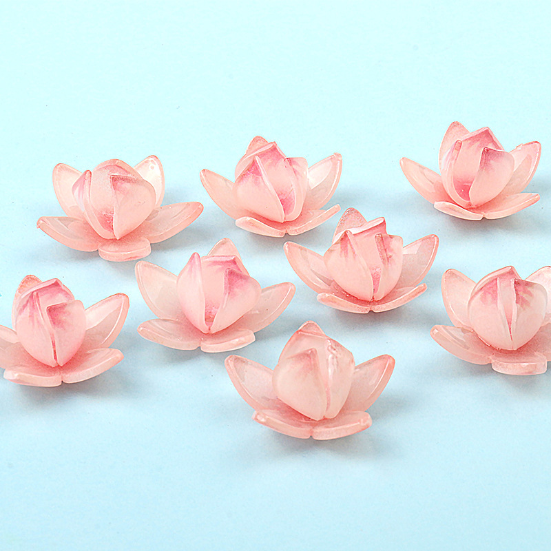 Lotus Lotus Leaf Heat Shrinkable Sheet Small Night Lamp Flower DIY Ornament Accessories Hairpin Hairware Handmade Material Wholesale