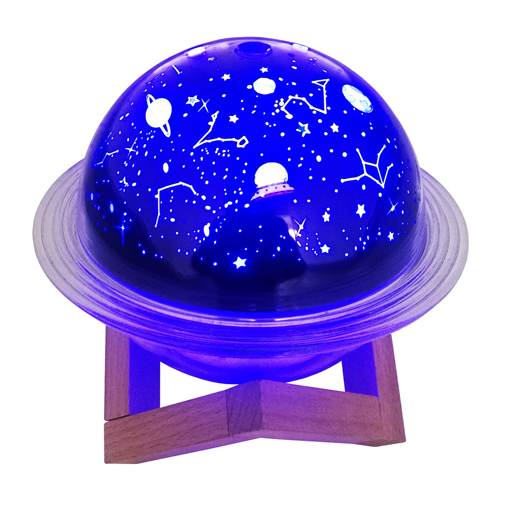 USB Seven-Color Night Light Office Bedroom Desktop Mute Humidifier Dream UFO UFO Starry Night Light