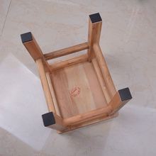 橡胶木多功能乡村美式实木小方凳木板凳 换鞋矮家用板凳 儿童椅