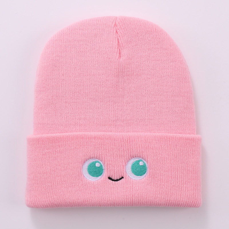 Anime, Cartoon, Cute Eyes Warm Wool Hat Male and Female Students Autumn and Winter Hat