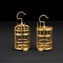 黄铜鸟笼摆件中式金色创意家用金属客厅礼品古玩铜器收藏品实用