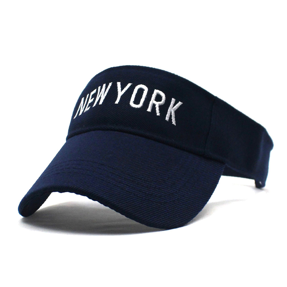 夏天新款空顶帽男女户外运动遮阳帽newyork刺绣字母棒球帽鸭舌帽